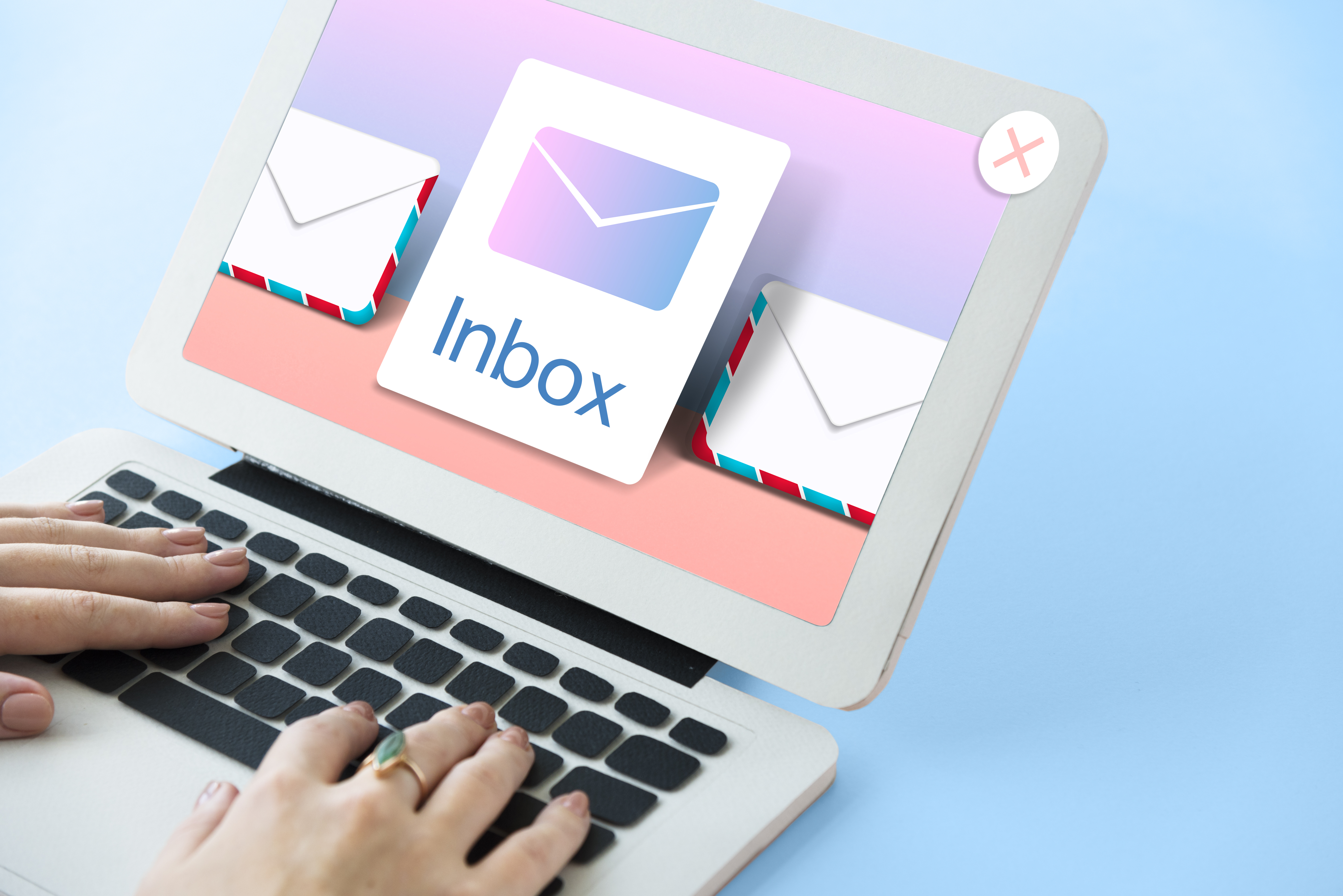 Inbox and email communication concept